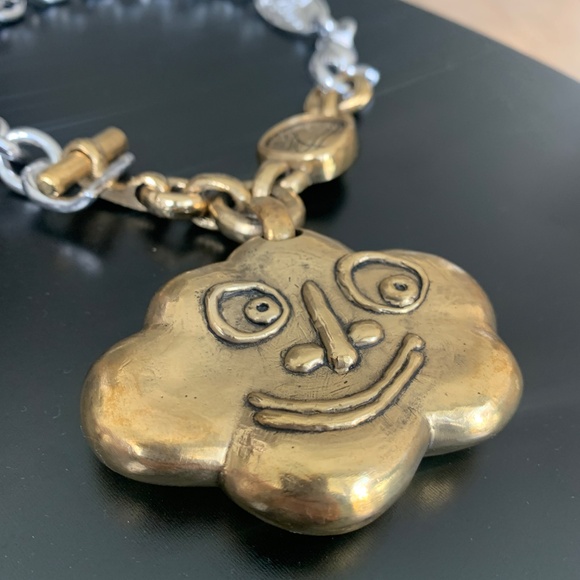 Vivienne Westwood HUGE reversible Choker Necklace w/ engraving & face RARE - Picture 9 of 15